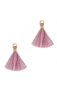 Quaste Ibiza Style 1.5cm Gold - light mauve purple